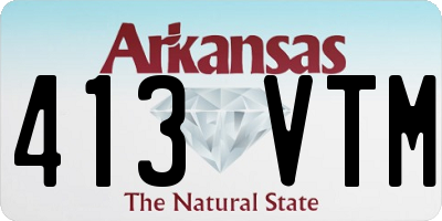 AR license plate 413VTM