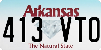 AR license plate 413VTO