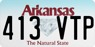 AR license plate 413VTP