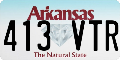 AR license plate 413VTR