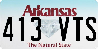 AR license plate 413VTS