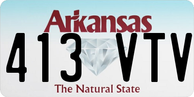 AR license plate 413VTV