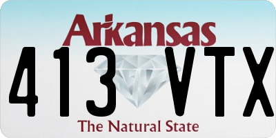 AR license plate 413VTX