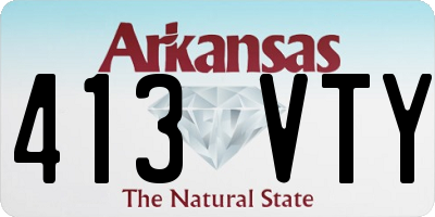 AR license plate 413VTY
