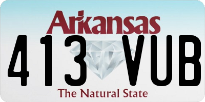 AR license plate 413VUB