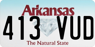 AR license plate 413VUD