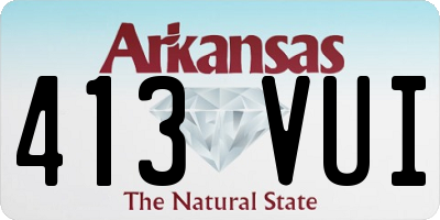 AR license plate 413VUI