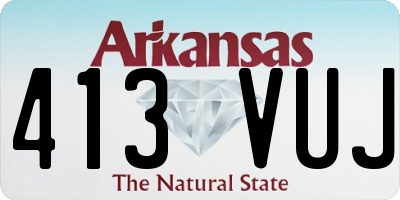 AR license plate 413VUJ