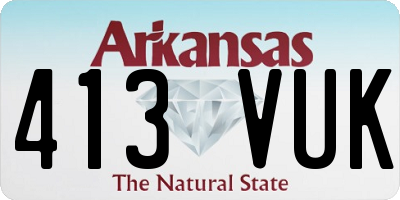 AR license plate 413VUK