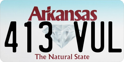 AR license plate 413VUL