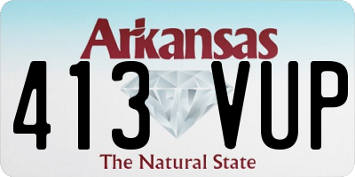 AR license plate 413VUP