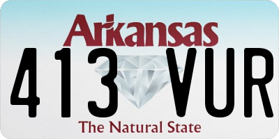 AR license plate 413VUR