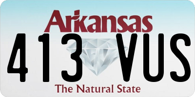 AR license plate 413VUS