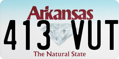 AR license plate 413VUT