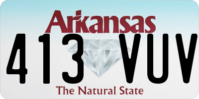 AR license plate 413VUV