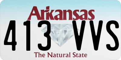AR license plate 413VVS