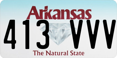 AR license plate 413VVV