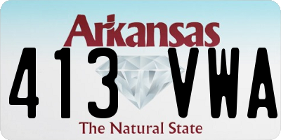 AR license plate 413VWA