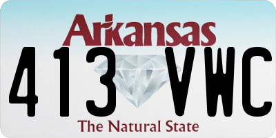 AR license plate 413VWC