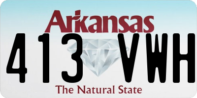 AR license plate 413VWH