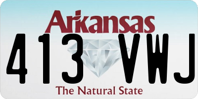 AR license plate 413VWJ