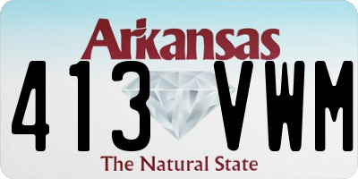 AR license plate 413VWM