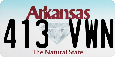 AR license plate 413VWN