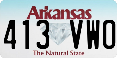 AR license plate 413VWO