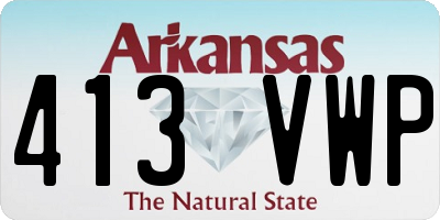 AR license plate 413VWP