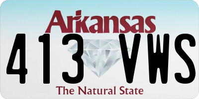 AR license plate 413VWS