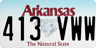 AR license plate 413VWW