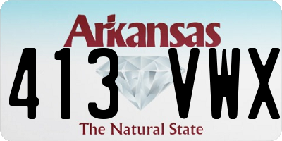 AR license plate 413VWX