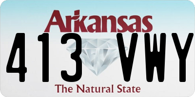 AR license plate 413VWY