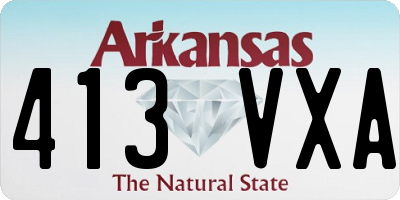 AR license plate 413VXA