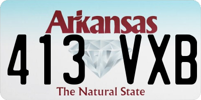 AR license plate 413VXB