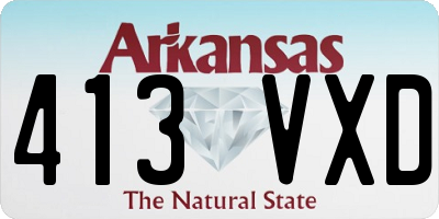 AR license plate 413VXD