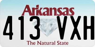 AR license plate 413VXH