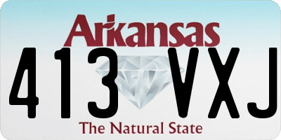 AR license plate 413VXJ