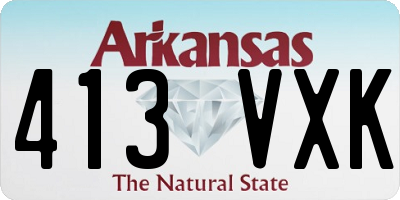 AR license plate 413VXK