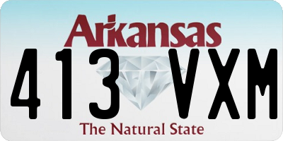 AR license plate 413VXM