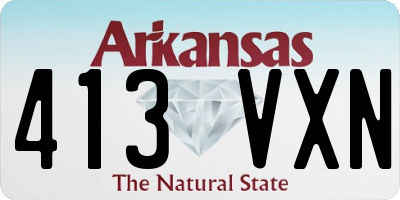 AR license plate 413VXN