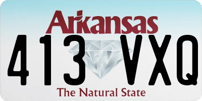 AR license plate 413VXQ