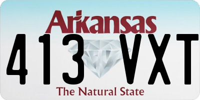 AR license plate 413VXT