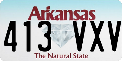 AR license plate 413VXV