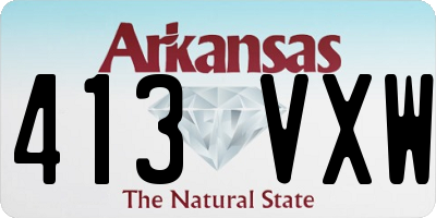 AR license plate 413VXW