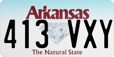 AR license plate 413VXY