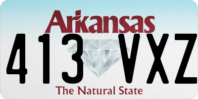 AR license plate 413VXZ