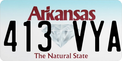 AR license plate 413VYA