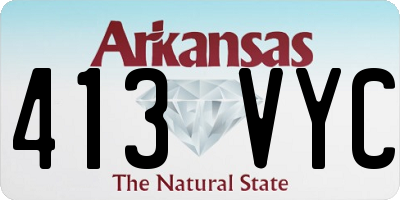 AR license plate 413VYC