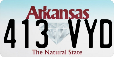 AR license plate 413VYD